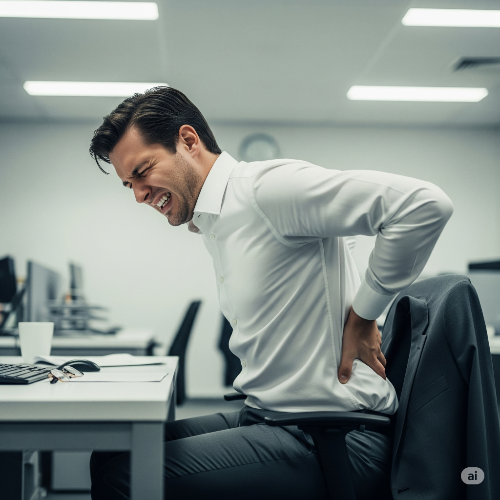 デスクワーカーの慢性腰痛　座りすぎ　治らない　原因不明